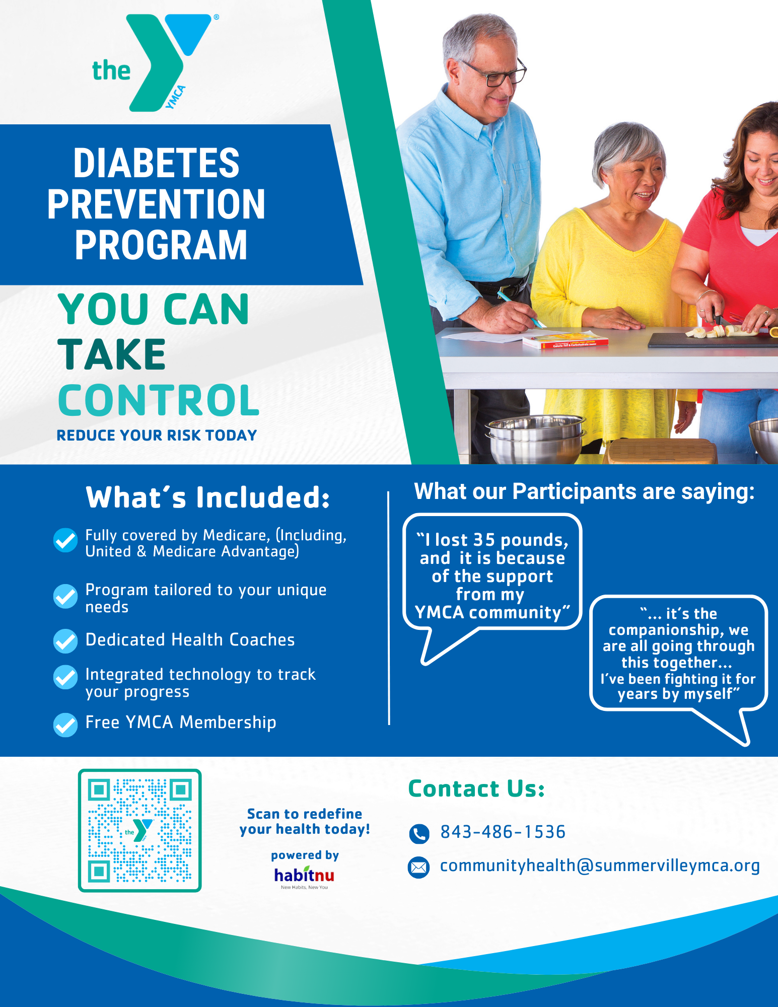 YMCA Flyer. All information is typed below the image.