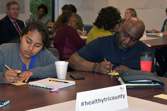 Participants in the Conversation for Race and Health Equity began the session by answering the question "Why am I here today?"