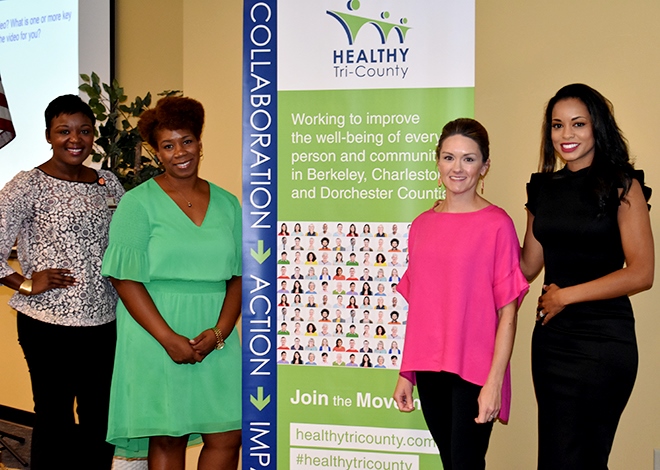 Kim Butler-Willis, Roper St. Francis; Kellye McKenzie, Trident United Way; Brandi Ellison Women's Rights and Empowerment Network; Ebony Hilton-Bucholz, MD, MUSC